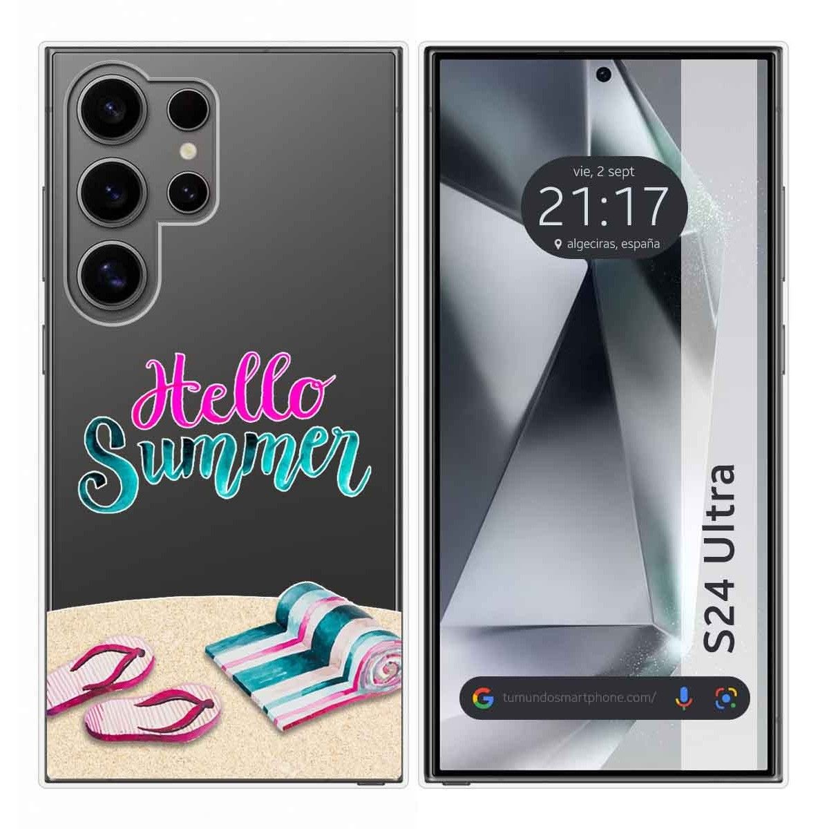 Funda Silicona Transparente para Samsung Galaxy S24 Ultra 5G diseño Summer Dibujos