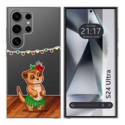 Funda Silicona Transparente para Samsung Galaxy S24 Ultra 5G diseño Suricata Dibujos