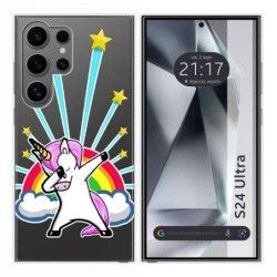 Funda Silicona Transparente para Samsung Galaxy S24 Ultra 5G diseño Unicornio Dibujos