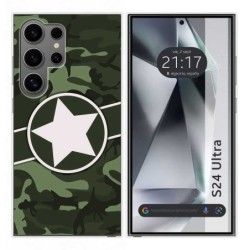 Funda Silicona para Samsung Galaxy S24 Ultra 5G diseño Camuflaje 01 Dibujos