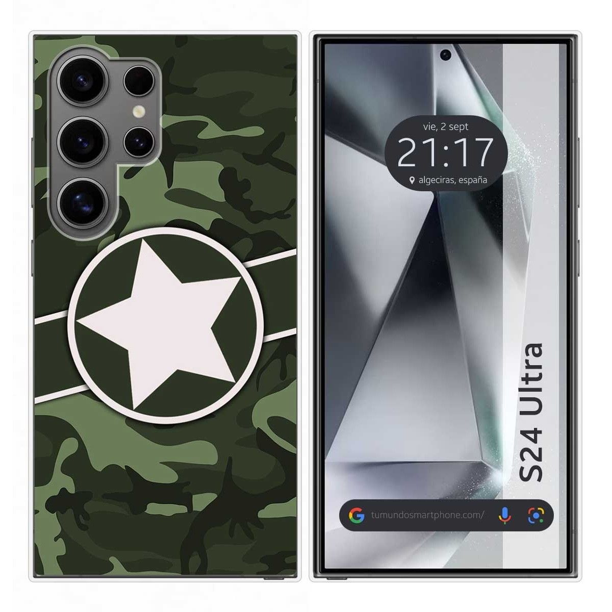 Funda Silicona para Samsung Galaxy S24 Ultra 5G diseño Camuflaje 01 Dibujos