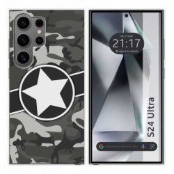 Funda Silicona para Samsung Galaxy S24 Ultra 5G diseño Camuflaje 02 Dibujos