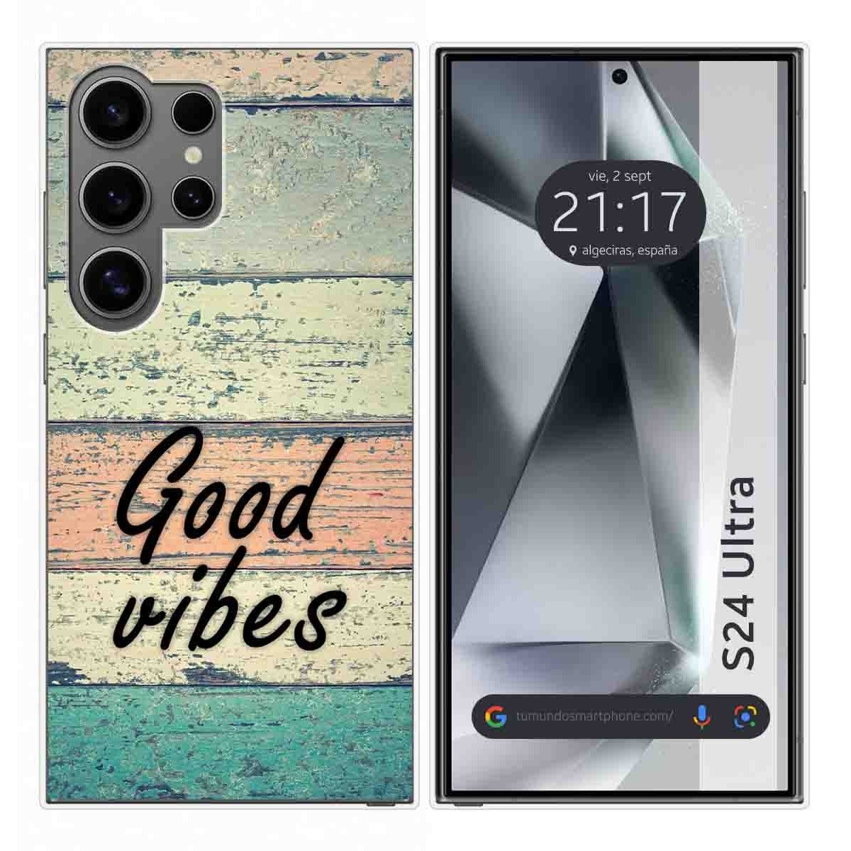 Funda Silicona para Samsung Galaxy S24 Ultra 5G diseño Madera 01 Dibujos