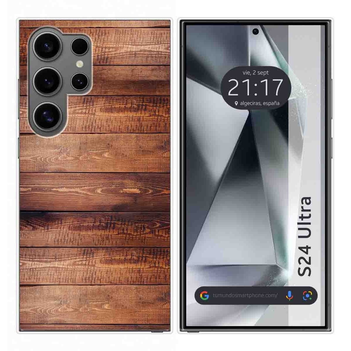 Funda Silicona para Samsung Galaxy S24 Ultra 5G diseño Madera 02 Dibujos