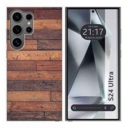 Funda Silicona para Samsung Galaxy S24 Ultra 5G diseño Madera 03 Dibujos