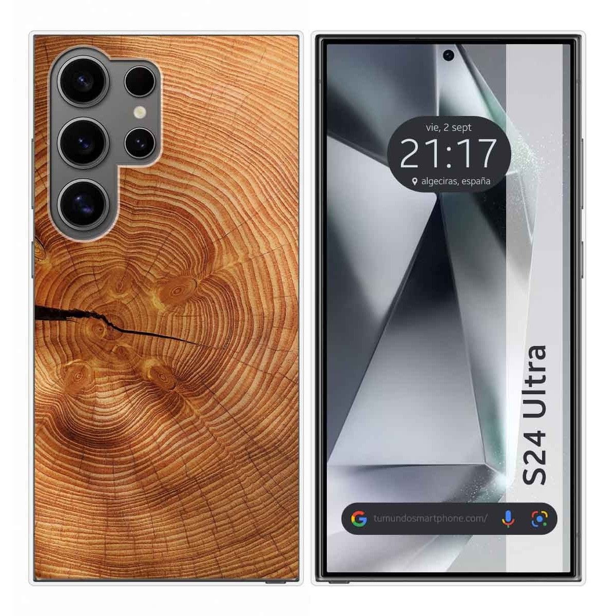 Funda Silicona para Samsung Galaxy S24 Ultra 5G diseño Madera 04 Dibujos