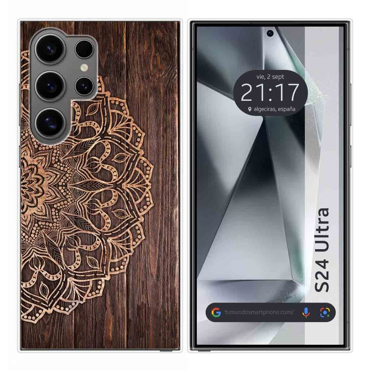 Funda Silicona para Samsung Galaxy S24 Ultra 5G diseño Madera 06 Dibujos