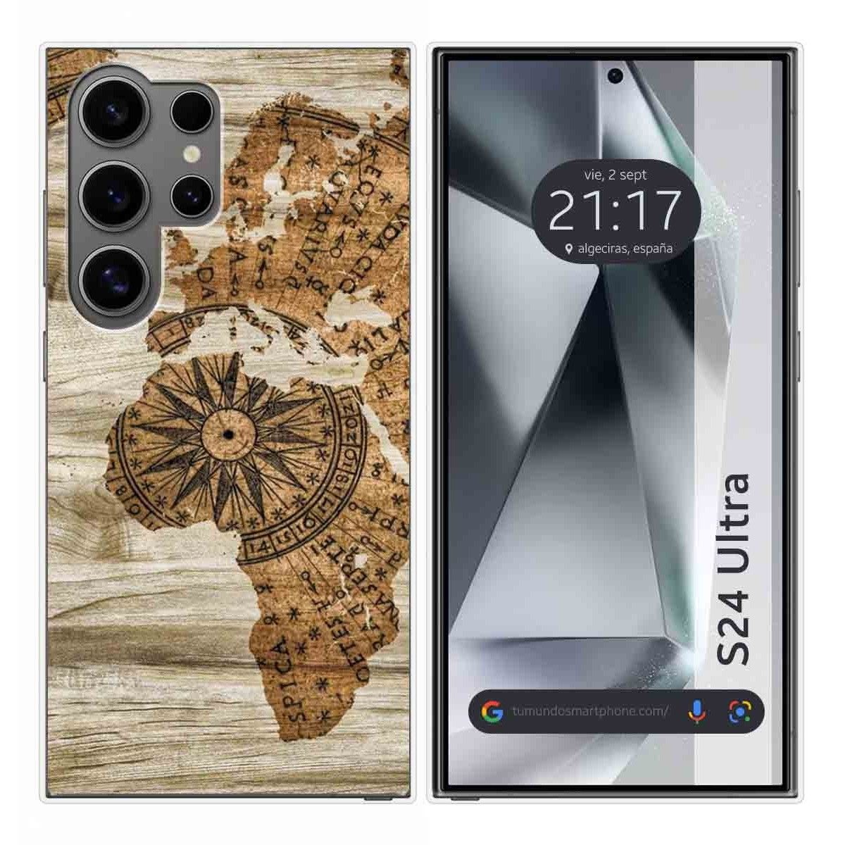 Funda Silicona para Samsung Galaxy S24 Ultra 5G diseño Madera 07 Dibujos