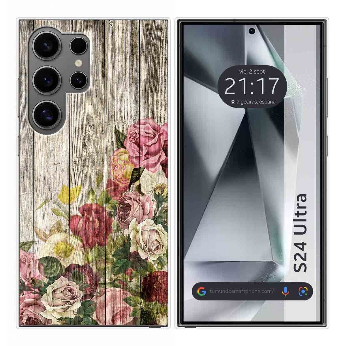 Funda Silicona para Samsung Galaxy S24 Ultra 5G diseño Madera 08 Dibujos