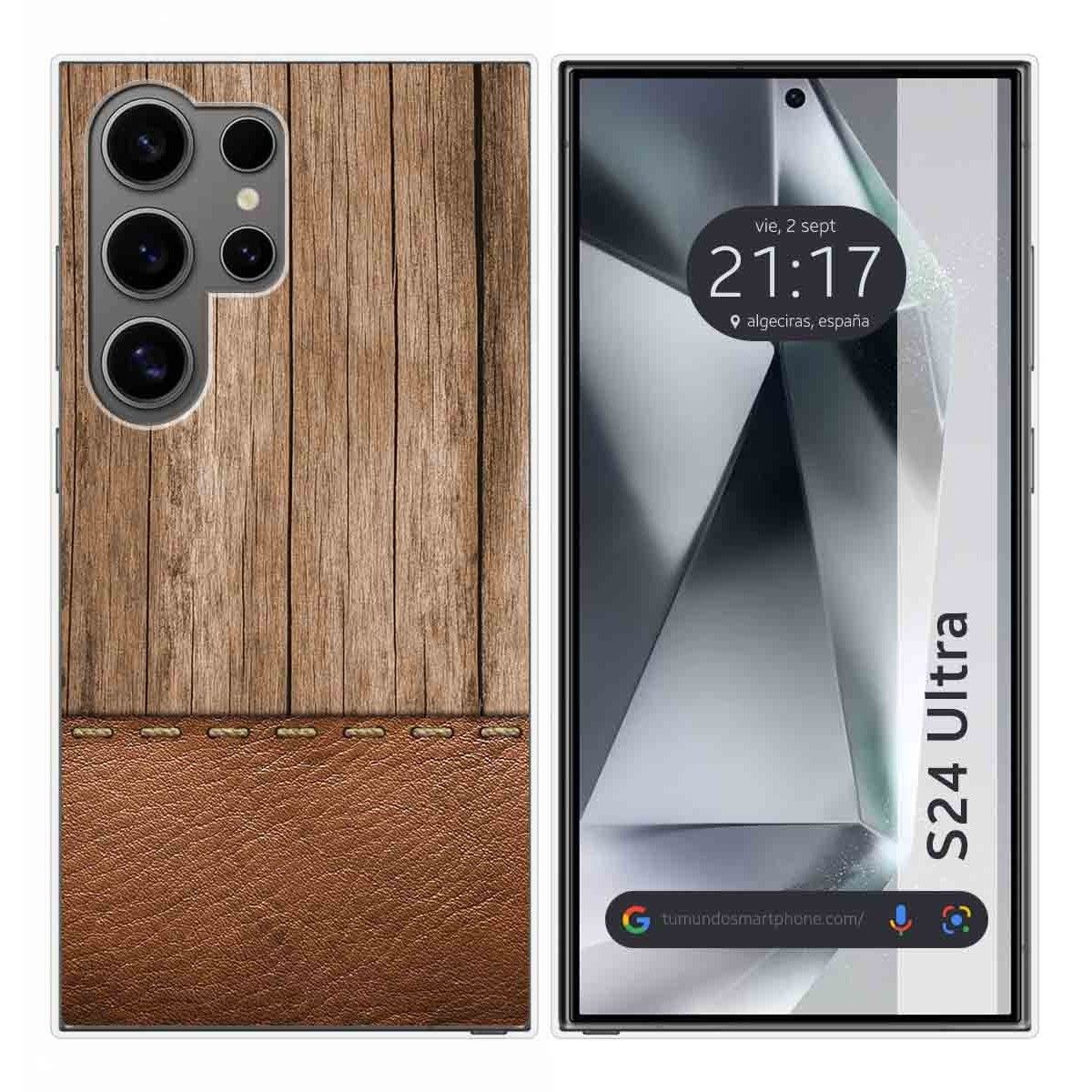 Funda Silicona para Samsung Galaxy S24 Ultra 5G diseño Madera 09 Dibujos