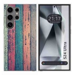 Funda Silicona para Samsung Galaxy S24 Ultra 5G diseño Madera 10 Dibujos