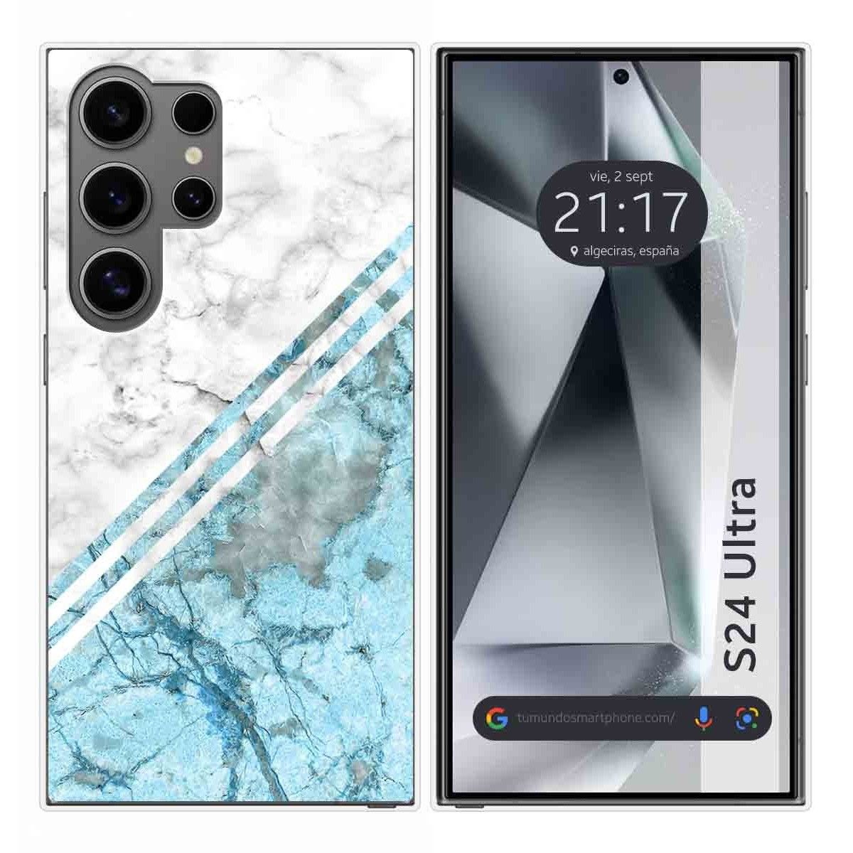 Funda Silicona para Samsung Galaxy S24 Ultra 5G diseño Mármol 02 Dibujos