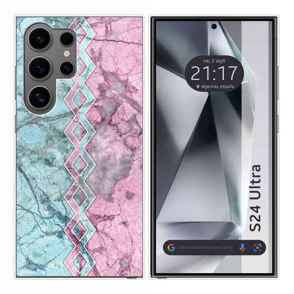 Funda Silicona para Samsung Galaxy S24 Ultra 5G diseño Mármol 08 Dibujos