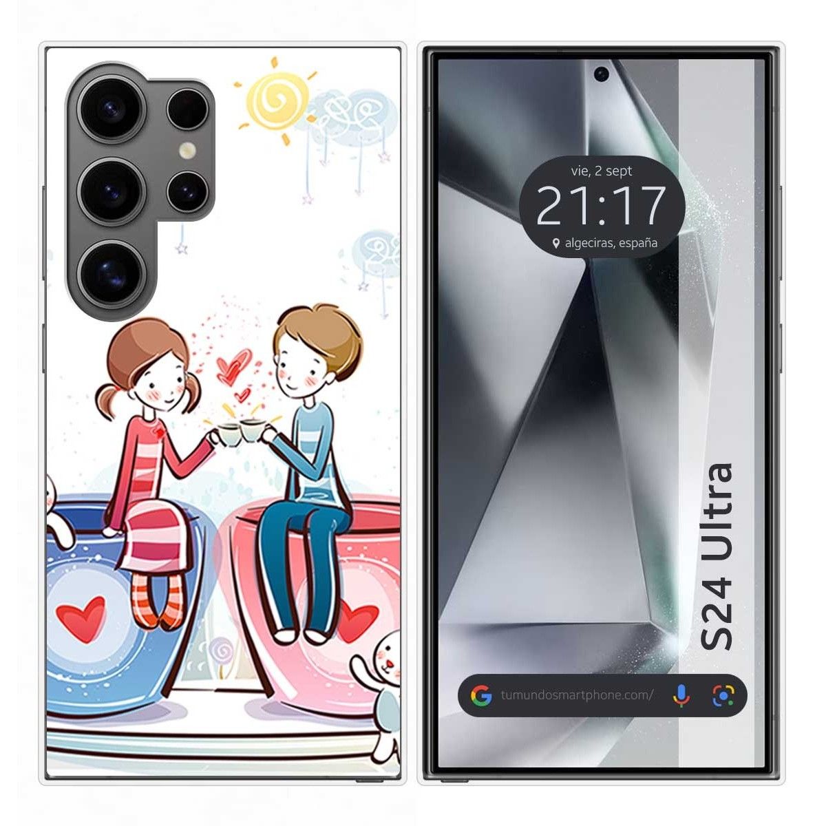 Funda Silicona para Samsung Galaxy S24 Ultra 5G diseño Café Dibujos