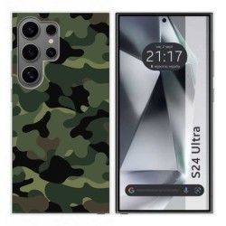 Funda Silicona para Samsung Galaxy S24 Ultra 5G diseño Camuflaje Dibujos