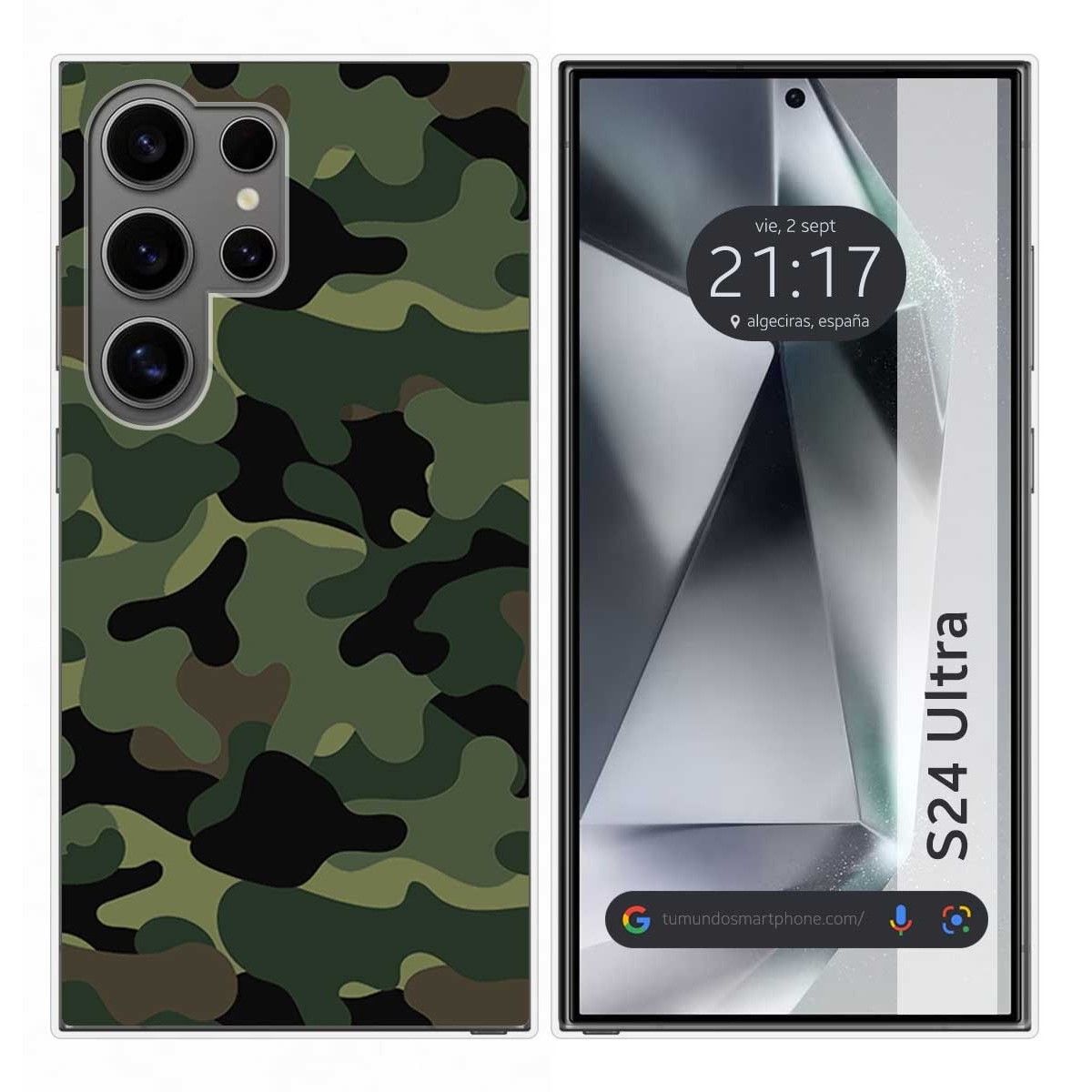 Funda Silicona para Samsung Galaxy S24 Ultra 5G diseño Camuflaje Dibujos