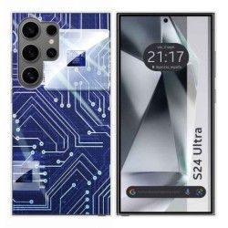 Funda Silicona para Samsung Galaxy S24 Ultra 5G diseño Circuito Dibujos