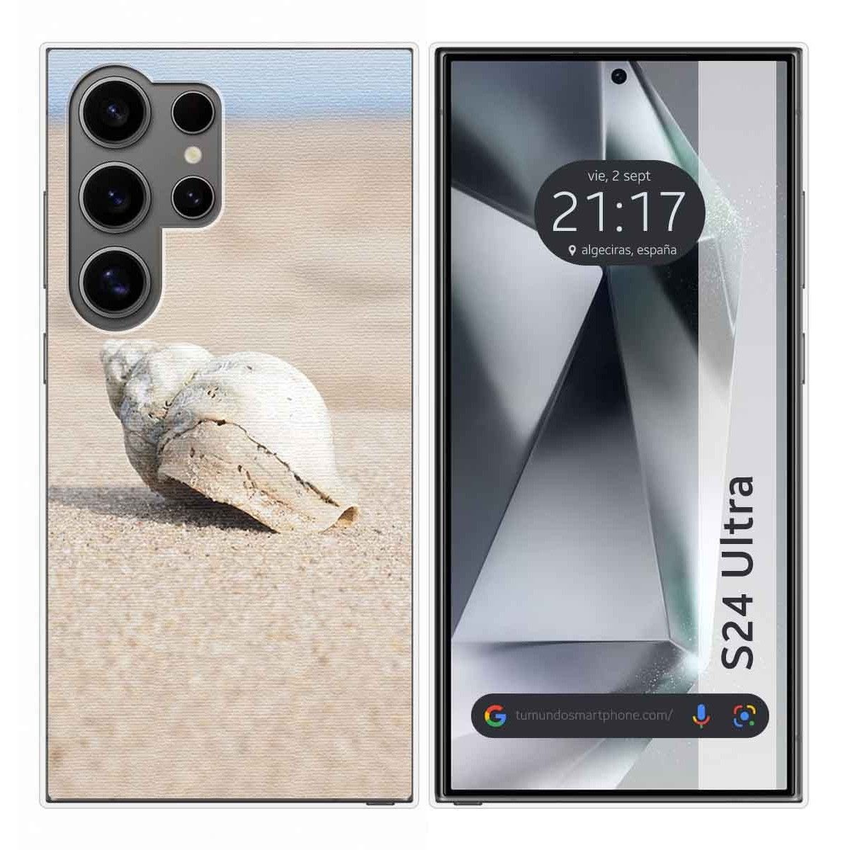 Funda Silicona para Samsung Galaxy S24 Ultra 5G diseño Concha Dibujos