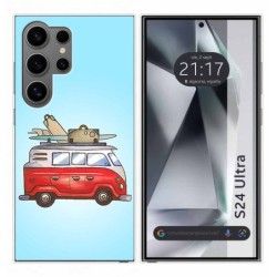 Funda Silicona para Samsung Galaxy S24 Ultra 5G diseño Furgoneta Dibujos