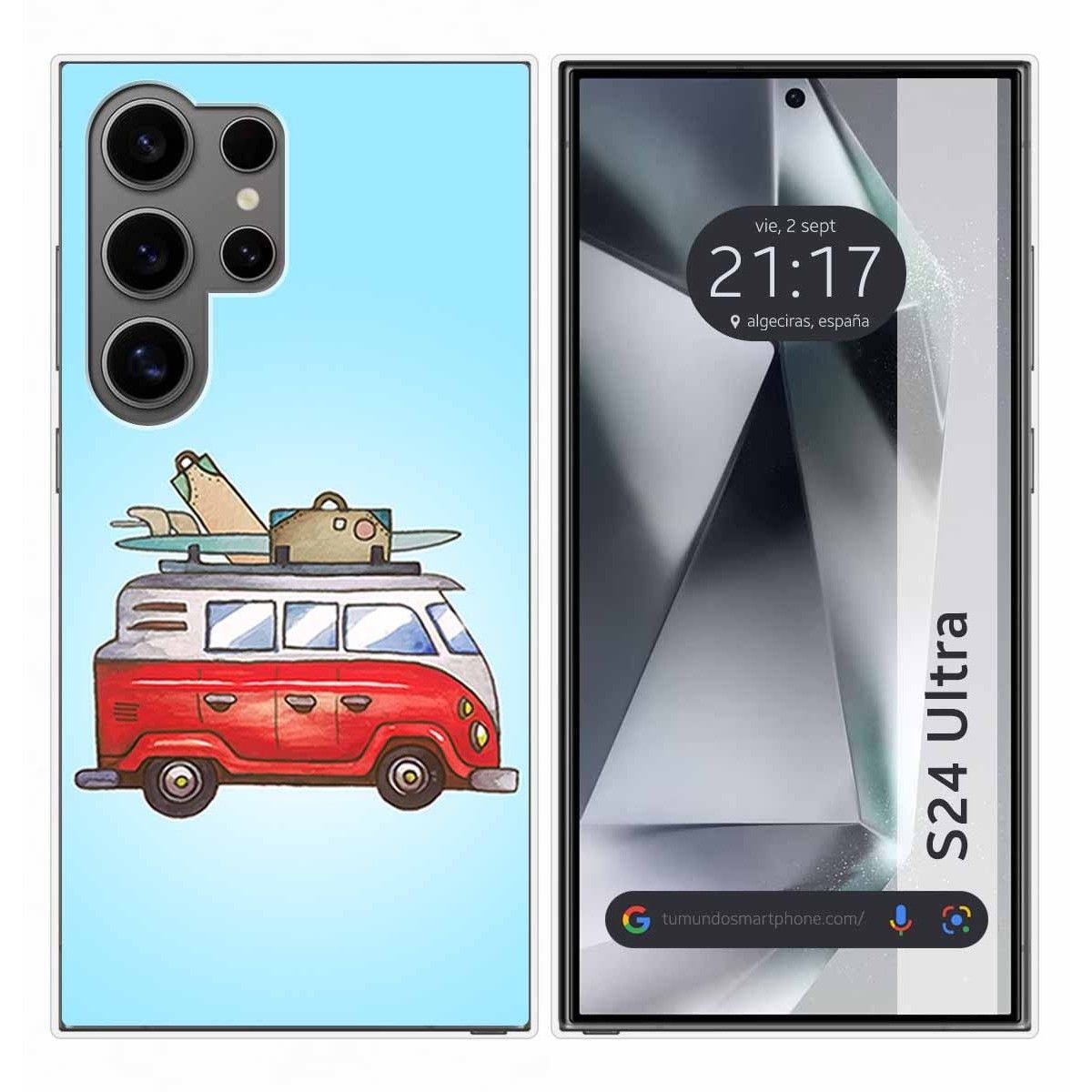 Funda Silicona para Samsung Galaxy S24 Ultra 5G diseño Furgoneta Dibujos