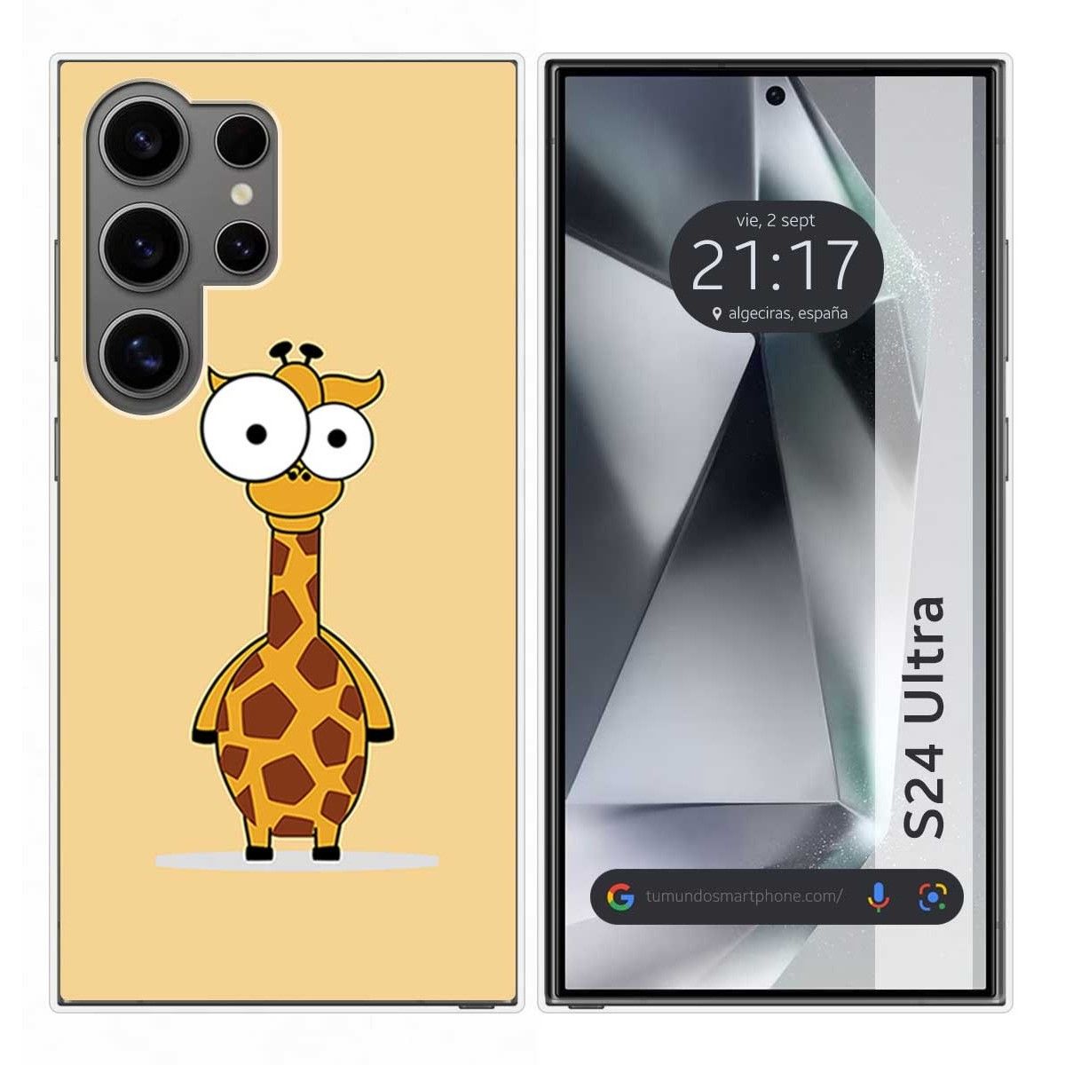 Funda Silicona para Samsung Galaxy S24 Ultra 5G diseño Jirafa Dibujos