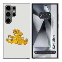 Funda Silicona para Samsung Galaxy S24 Ultra 5G diseño Leones Dibujos