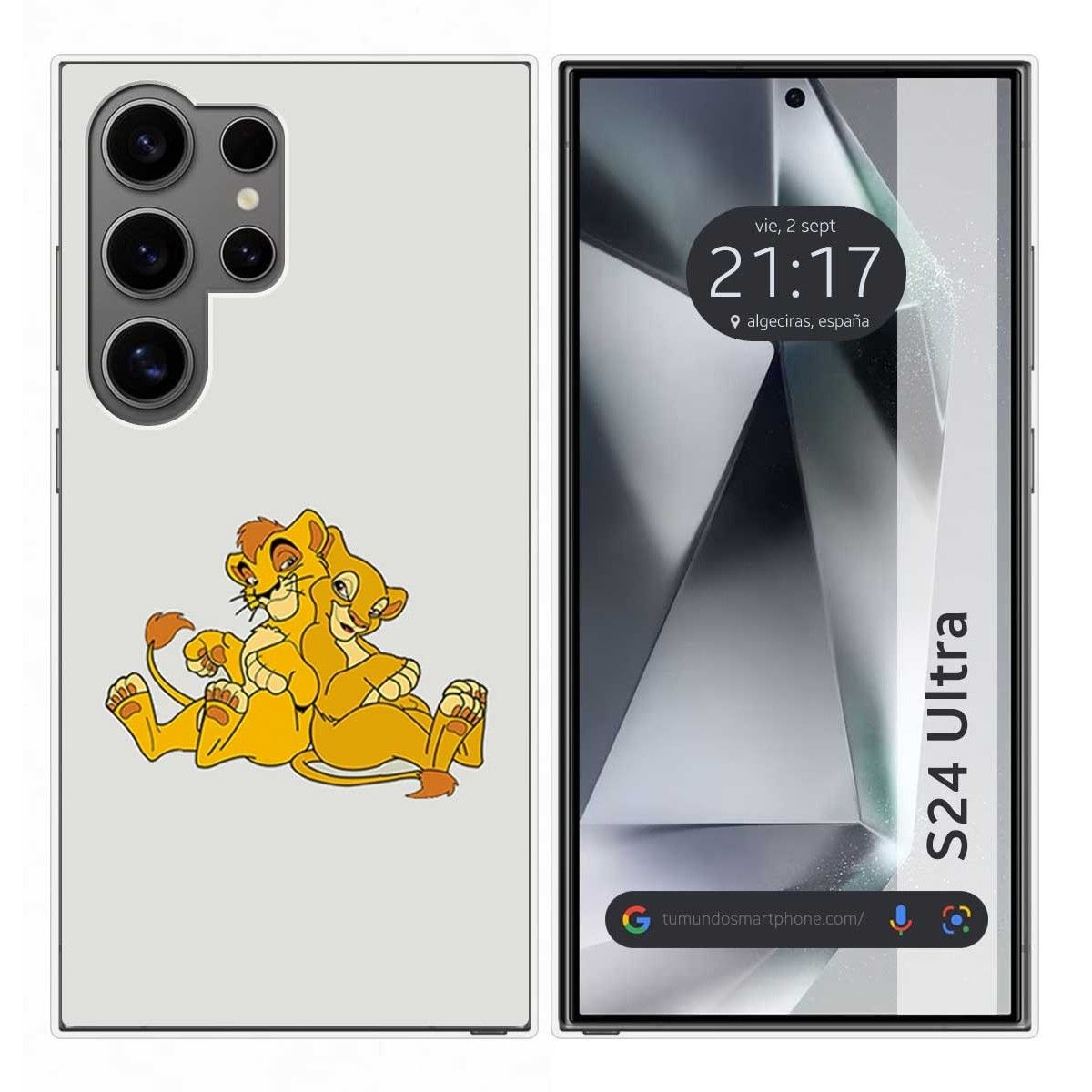 Funda Silicona para Samsung Galaxy S24 Ultra 5G diseño Leones Dibujos