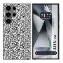 Funda Silicona para Samsung Galaxy S24 Ultra 5G diseño Letras Dibujos