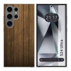 Funda Silicona para Samsung Galaxy S24 Ultra 5G diseño Madera Dibujos