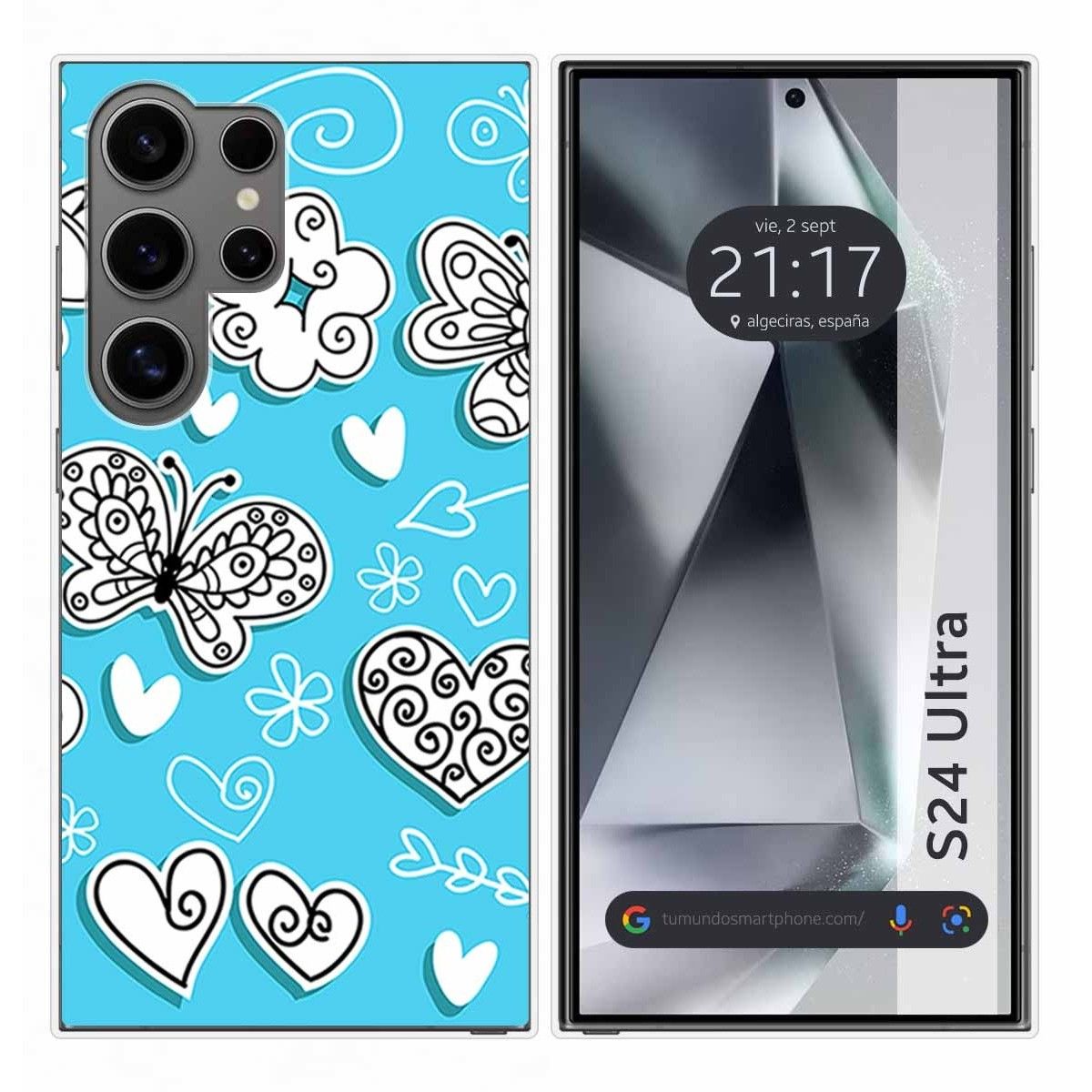 Funda Silicona para Samsung Galaxy S24 Ultra 5G diseño Mariposas Dibujos