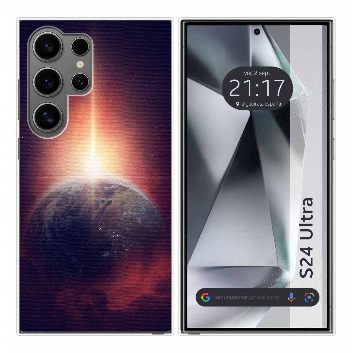 Funda Silicona para Samsung Galaxy S24 Ultra 5G diseño Tierra Dibujos