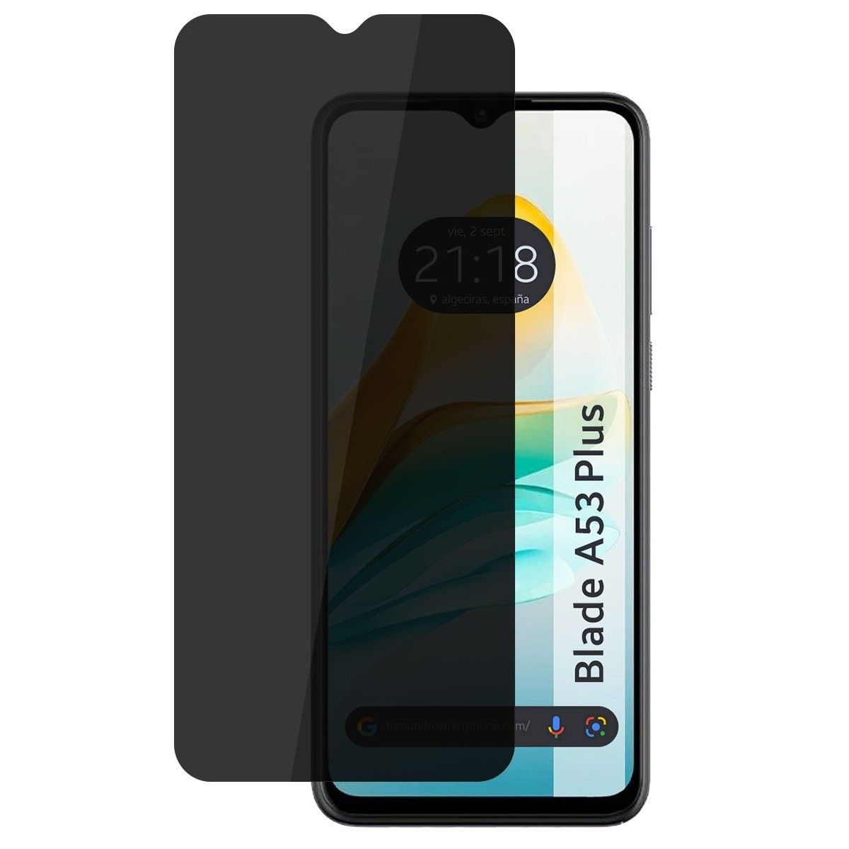 Protector Pantalla Hidrogel Privacidad Antiespías para Zte Blade A53 Plus