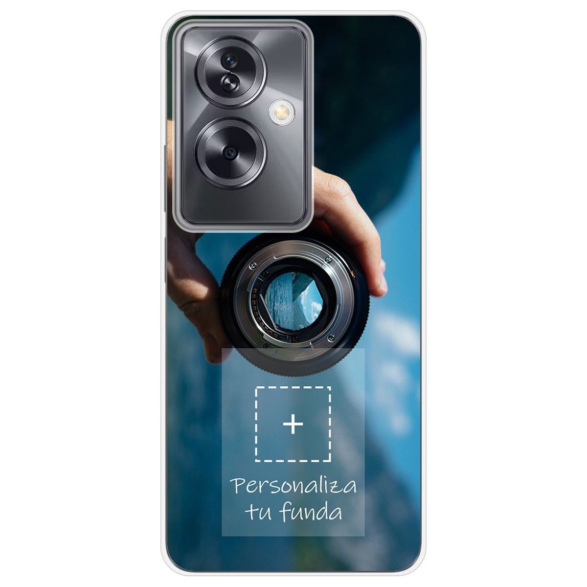 Personaliza tu Funda Silicona Gel Tpu Transparente con tu Fotografia para Oppo A79 5G Dibujo Personalizada