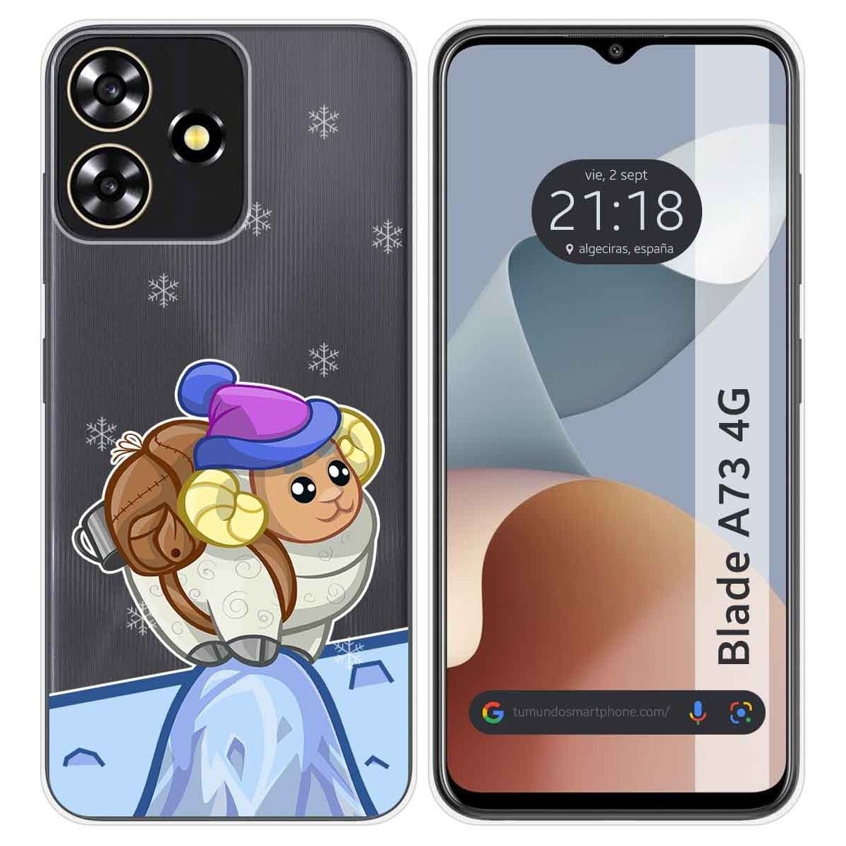 Funda Silicona Transparente para Zte Blade A73 4G diseño Cabra Dibujos