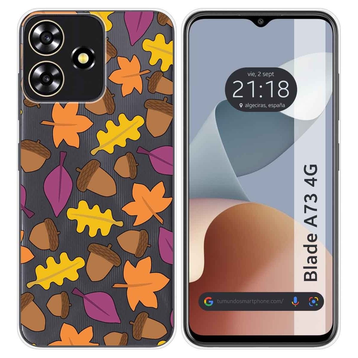 Funda Silicona Transparente para Zte Blade A73 4G diseño Otoño Dibujos