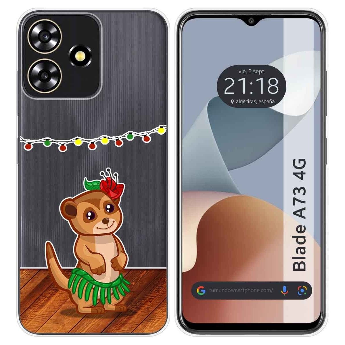 Funda Silicona Transparente para Zte Blade A73 4G diseño Suricata Dibujos