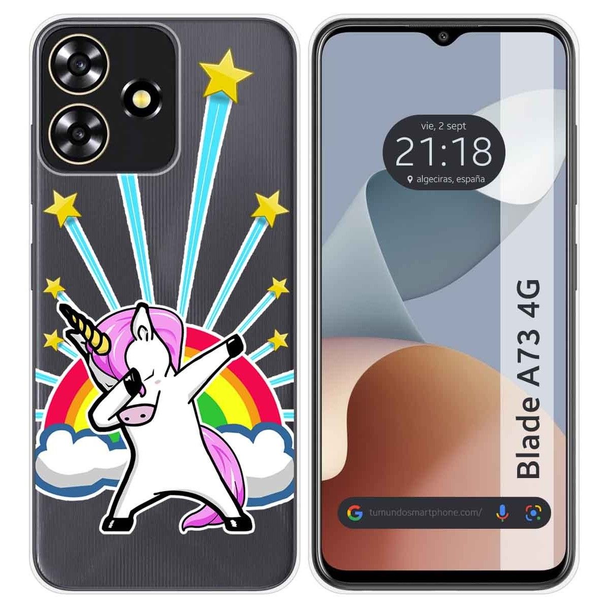 Funda Silicona Transparente para Zte Blade A73 4G diseño Unicornio Dibujos