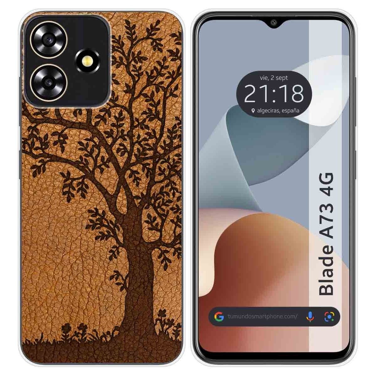 Funda Silicona para Zte Blade A73 4G diseño Cuero 03 Dibujos