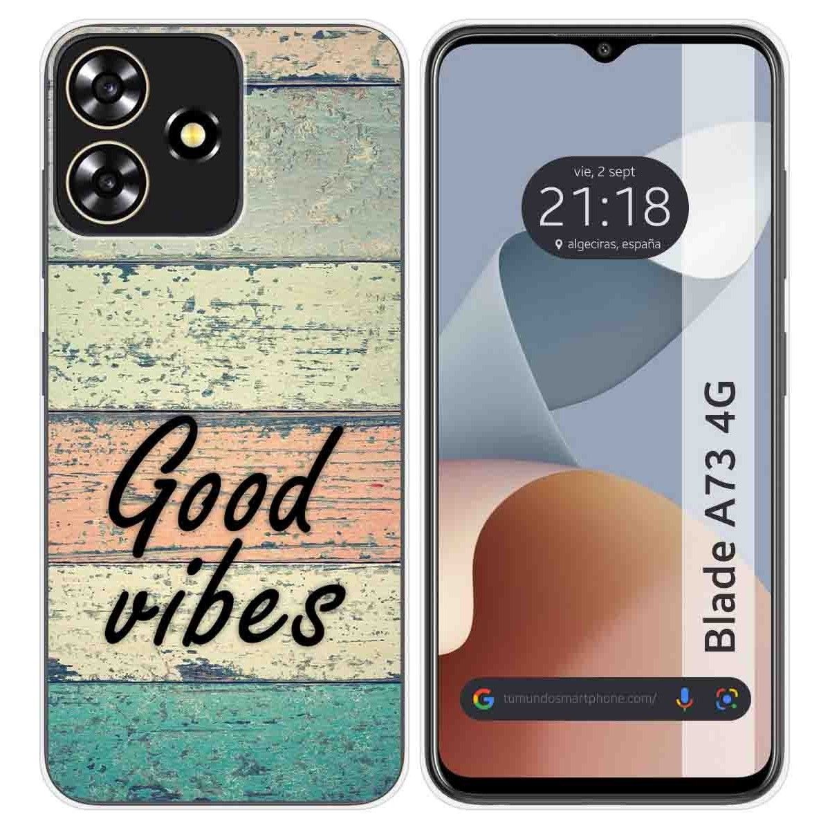 Funda Silicona para Zte Blade A73 4G diseño Madera 01 Dibujos