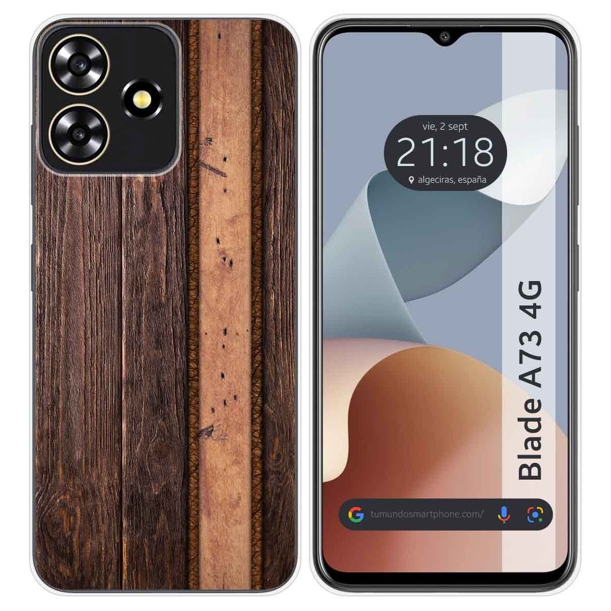 Funda Silicona para Zte Blade A73 4G diseño Madera 05 Dibujos