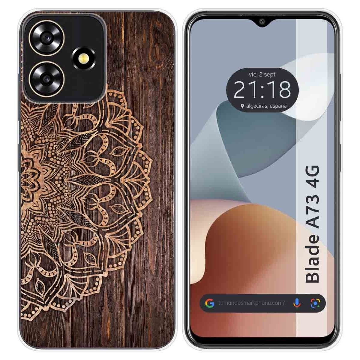 Funda Silicona para Zte Blade A73 4G diseño Madera 06 Dibujos