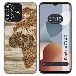 Funda Silicona para Zte Blade A73 4G diseño Madera 07 Dibujos