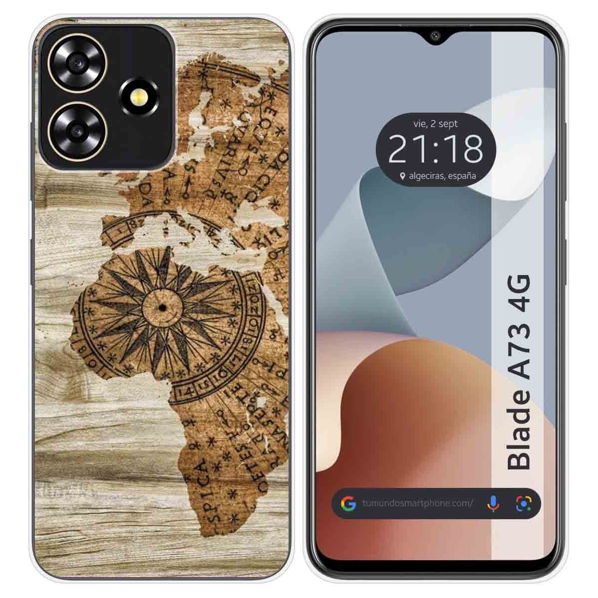 Funda Silicona para Zte Blade A73 4G diseño Madera 07 Dibujos
