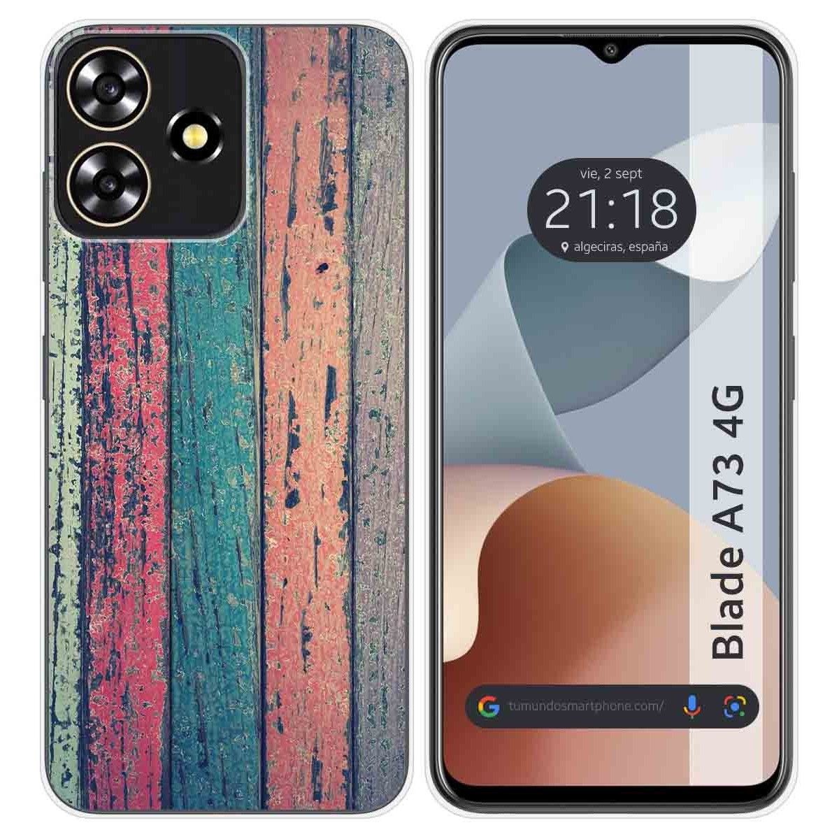 Funda Silicona para Zte Blade A73 4G diseño Madera 10 Dibujos