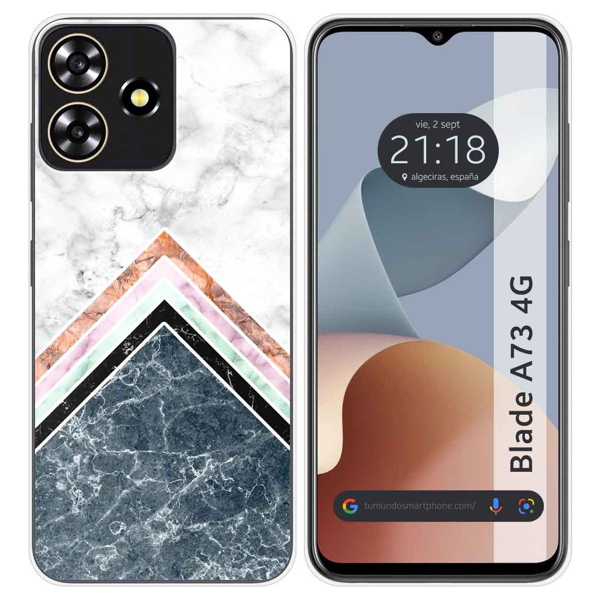 Funda Silicona para Zte Blade A73 4G diseño Mármol 05 Dibujos