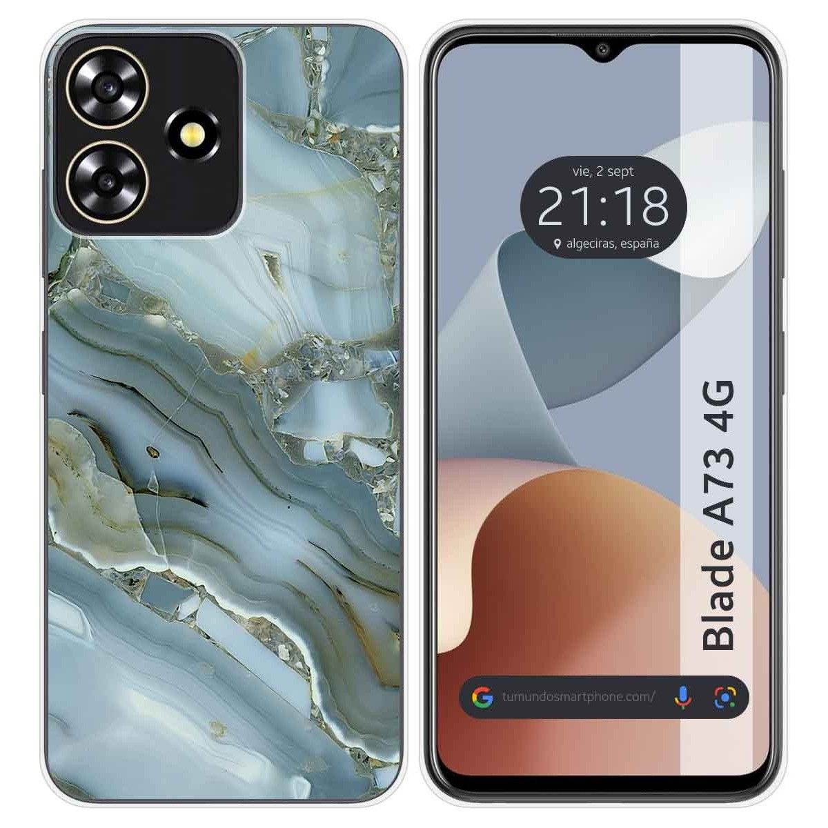 Funda Silicona para Zte Blade A73 4G diseño Mármol 09 Dibujos