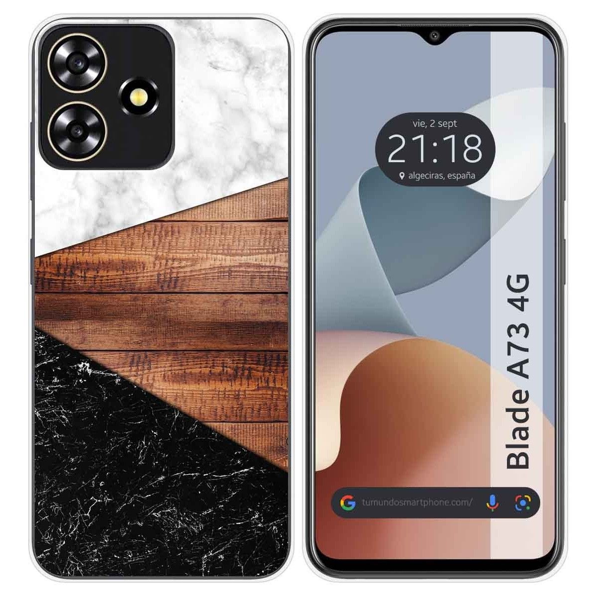 Funda Silicona para Zte Blade A73 4G diseño Mármol 11 Dibujos