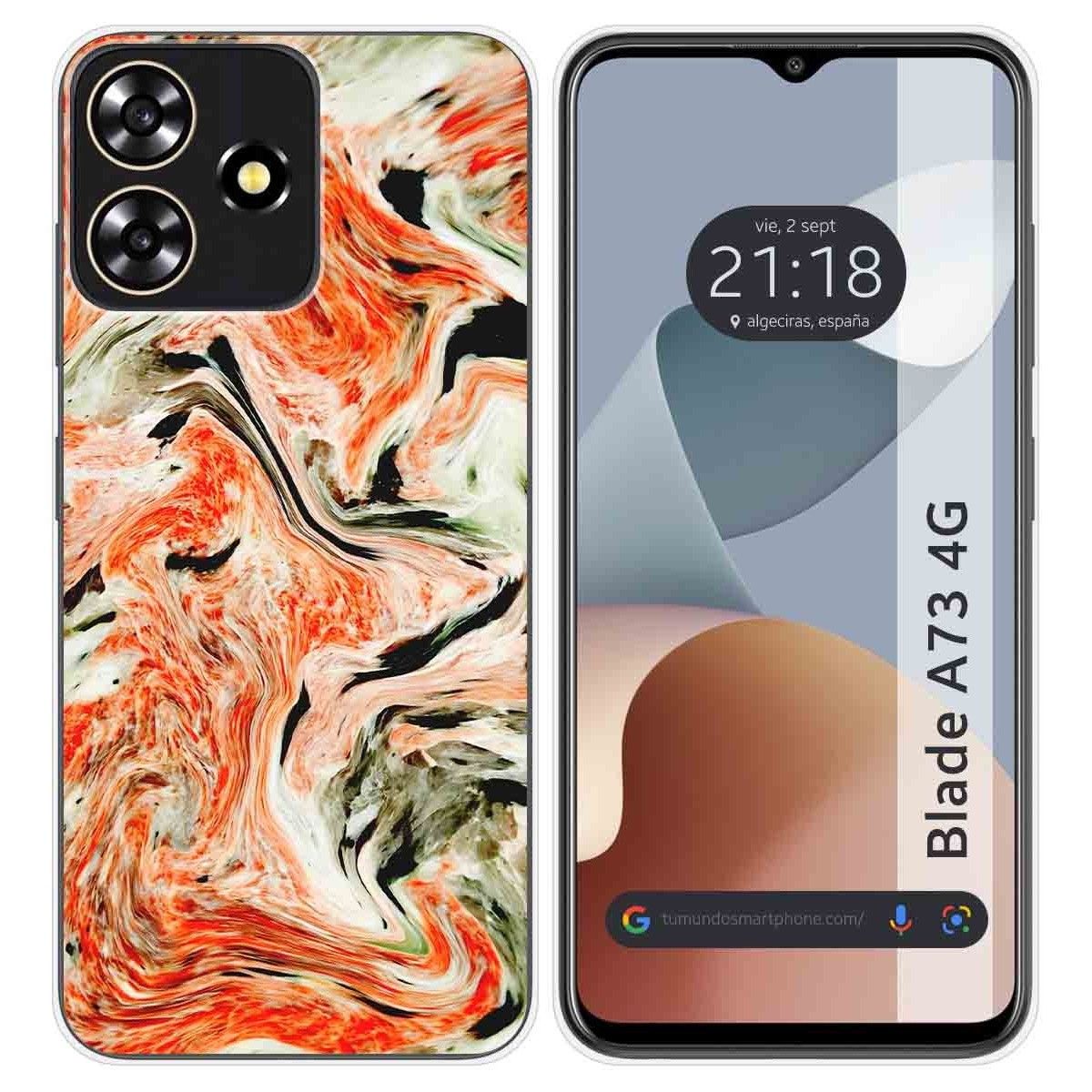 Funda Silicona para Zte Blade A73 4G diseño Mármol 12 Dibujos