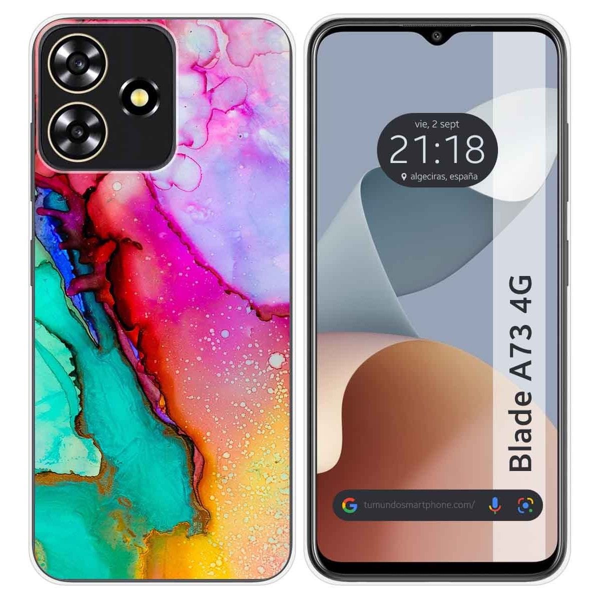 Funda Silicona para Zte Blade A73 4G diseño Mármol 15 Dibujos