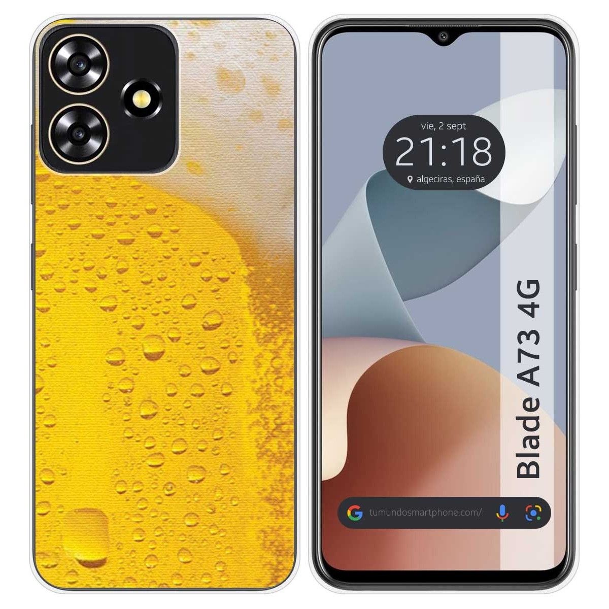 Funda Silicona para Zte Blade A73 4G diseño Cerveza Dibujos